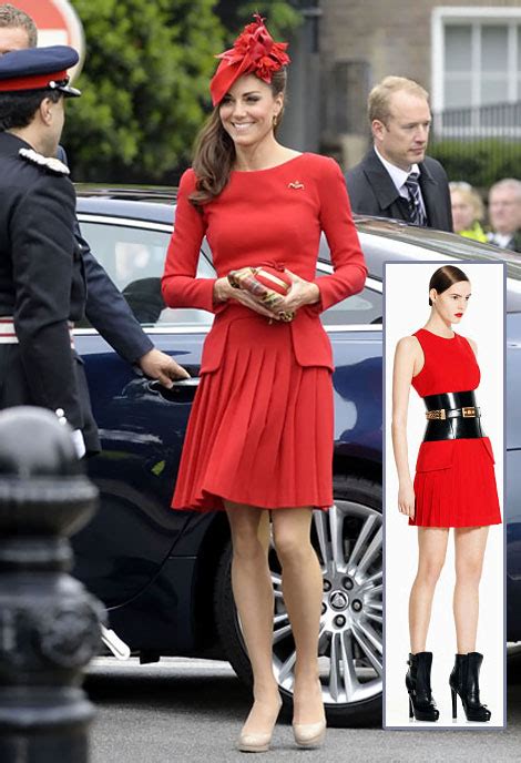 alexander mcqueen red dress pleated.